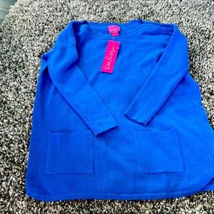 Lilly Pulitzer GIRLS MINI COBO SWEATER
 Iris Blue NEW WITH TAGS size L (8-10)